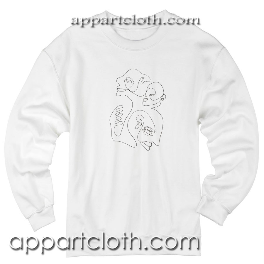 Christiane Spangsberg Line Face Unisex Sweatshirt