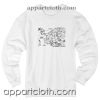 New York City Map Illustration and Wall Decal Unisex Sweatshirt