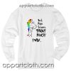Unicorn rock paper scissors throat punch I win Unisex Sweatshirt
