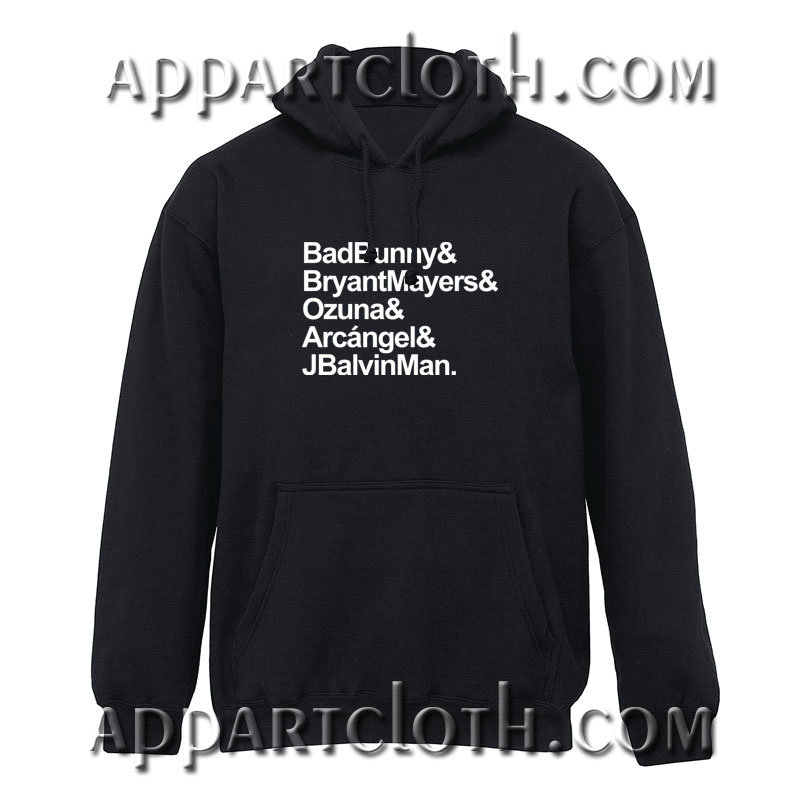 Bad Bunny Bryant Mayers Ozuna Arcangel and J Balvin Man Hoodies Hoodies