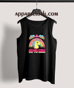 Go To Hell Unicorn Rainbow Adult tank top