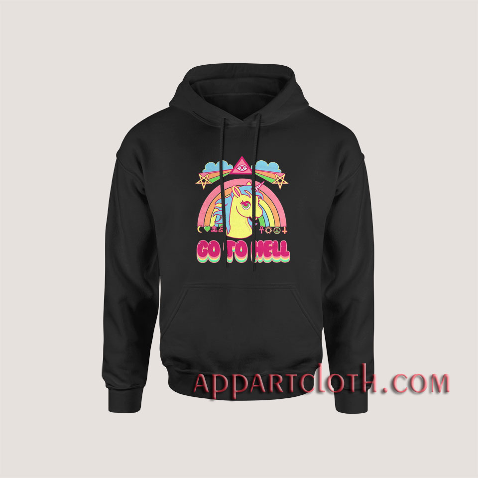 Go To Hell Unicorn Rainbow Hoodies