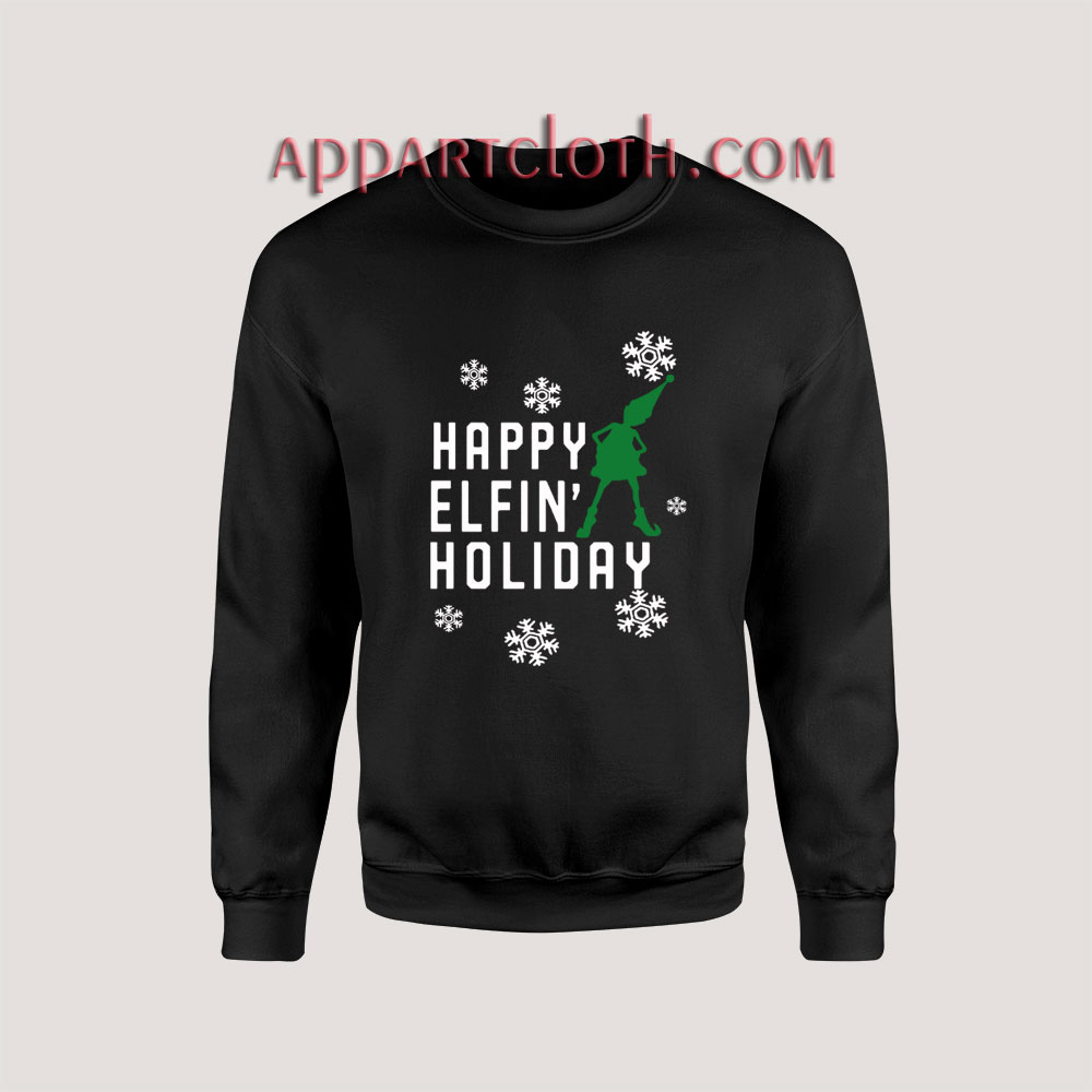 Happy Elfin Holiday Christmas Unisex Sweatshirts