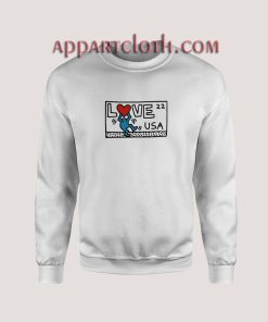 Keith Haring Love USA Unisex Sweatshirts