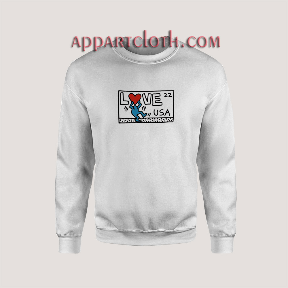 Keith Haring Love USA Unisex Sweatshirts