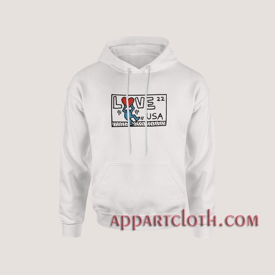 Keith Haring Love USA Hoodies