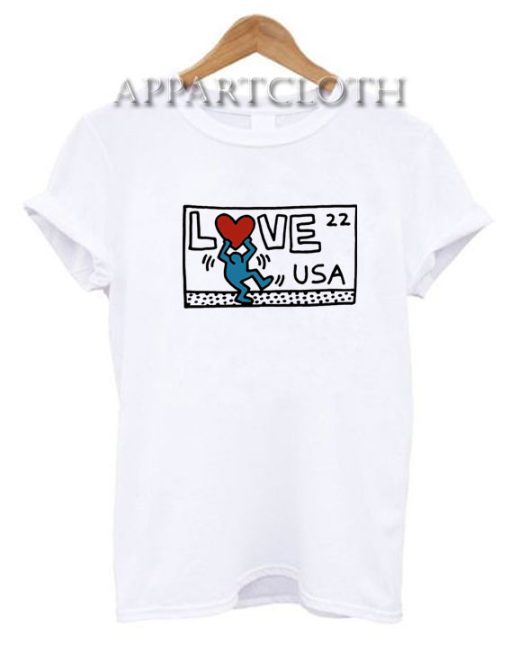 Keith Haring Love USA Funny Shirts