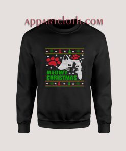 Meowy cat Ugly Christmas Unisex Sweatshirts