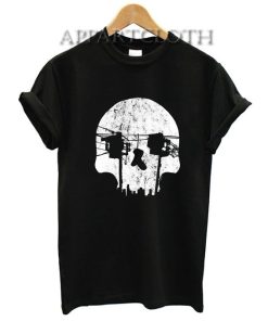 Optical Illusion Los Angeles Echo Park Skull Funny Shirts