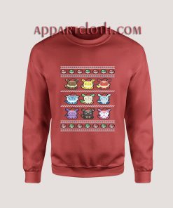 Pokemon ugly Christmas Red Unisex Sweatshirts