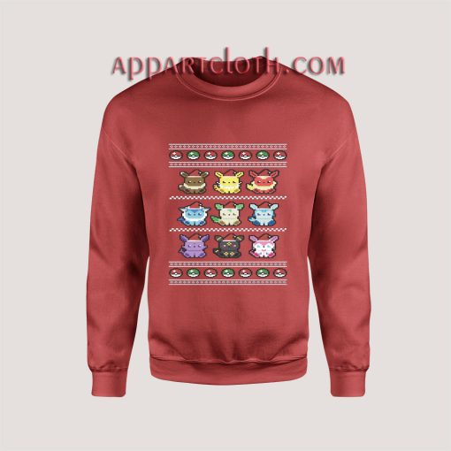 Pokemon ugly Christmas Red Unisex Sweatshirts
