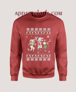 Rick and Morty Dancing Ugly Christmas Unisex Sweatshirts