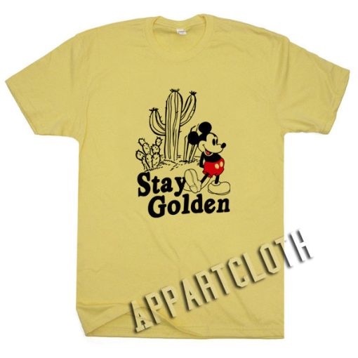 Stay Golden Mickey Mouse Vintage Mickey Mouse Funny Shirts XS,S,M,L,XL