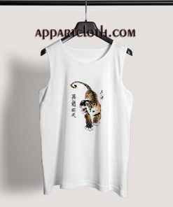 Tiger Chinese Art Adult tank top