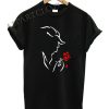 Beauty and Beast siluete Disney Funny Shirts