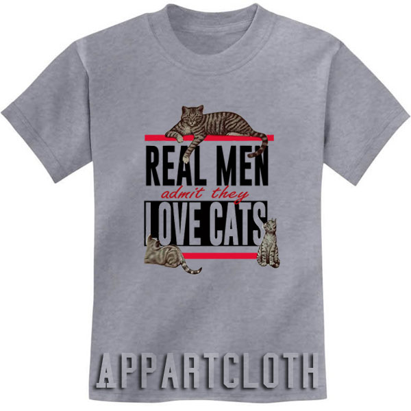 Real Men Admit They Love Cats Funny Shirts