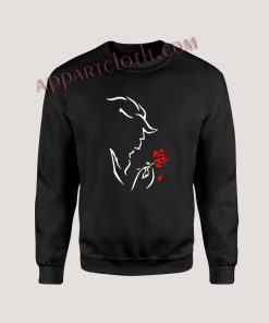 Beauty and Beast siluete Disney Unisex Sweatshirts