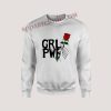 Girl power hand up with rose Unisex Sweatshirts