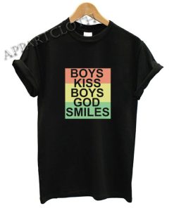 Boys Kiss Boys God Smiles Funny Shirts