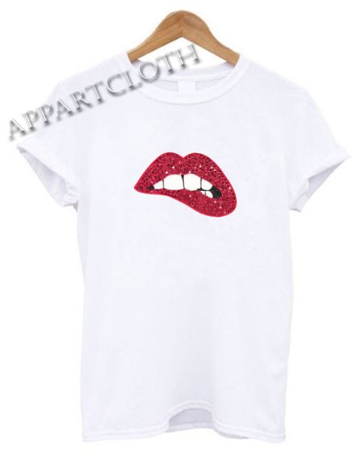 Wholesale Sequin Lips Funny Shirts Size XS,S,M,L,XL,2XL - appartcloth