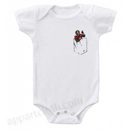 Ant Man in Pocket Funny Baby Onesie
