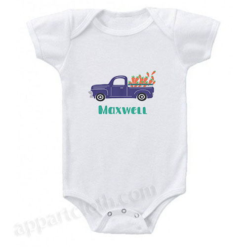 Carrot Truck Funny Baby Onesie