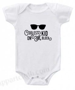 Coolest Kid On the Block Funny Baby Onesie