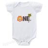 First Birthday Jungle Boy Funny Baby Onesie