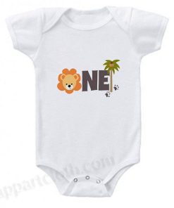 First Birthday Jungle Boy Funny Baby Onesie