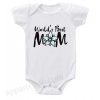 World's Best Mom Flower Funny Baby Onesie