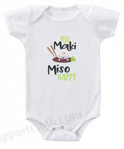 You maki miso happy Funny Baby Onesie