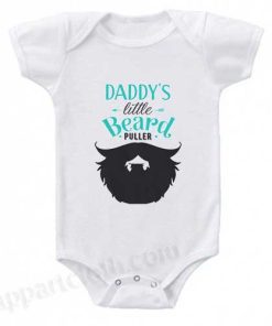 Daddy's Little Beard Puller Funny Baby Onesie