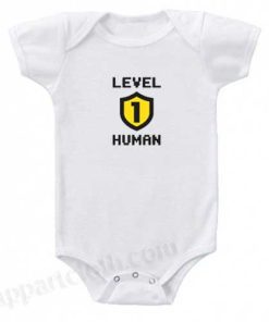 Level 1 Human Funny Baby Onesie