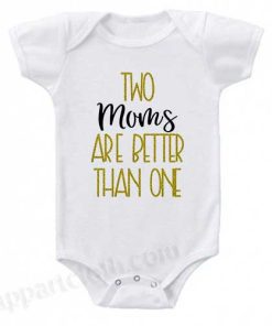 Two Moms Funny Baby Onesie