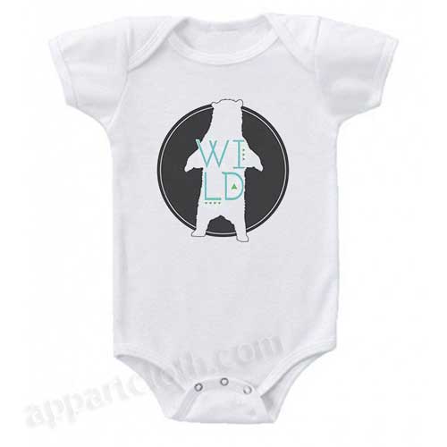 Wild Bear Funny Baby Onesie