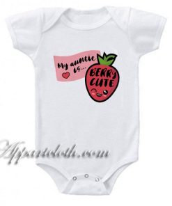 Auntie Is Berry Cute Funny Baby Onesie