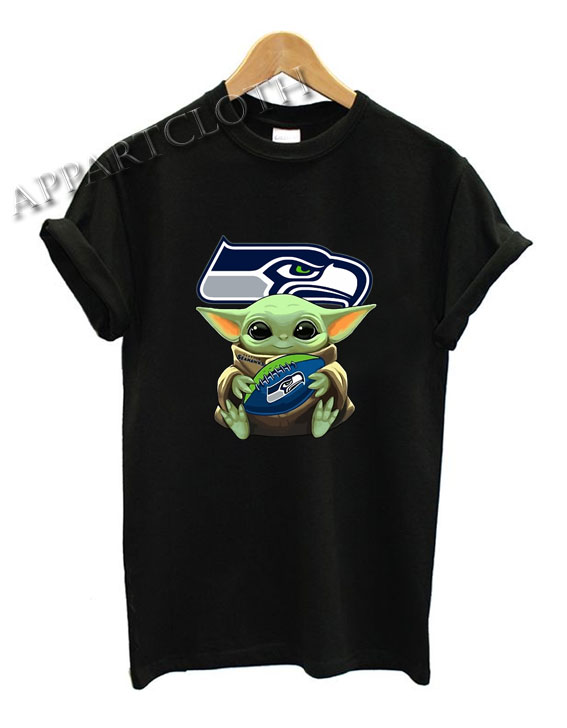 Baby Yoda Hug Seattle Seahawks Shirts