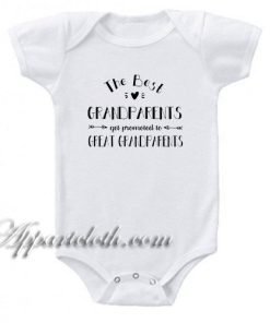 Best Grandparents Get Promoted Great Grandparents Funny Baby Onesie