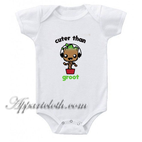 Cuter Than Groot Funny Baby Onesie