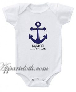 Daddy's Lil Sailor Funny Baby Onesie