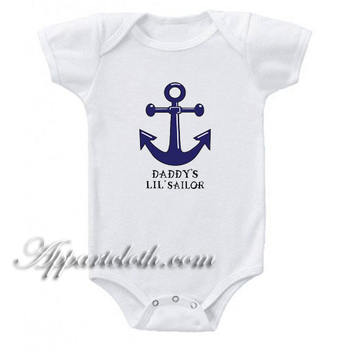 Daddy's Lil Sailor Funny Baby Onesie