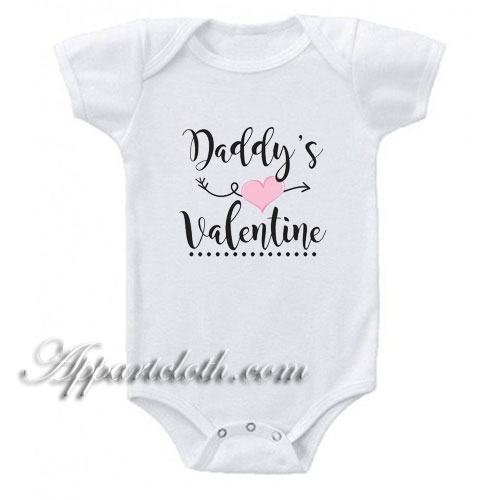 Daddy's Valentine Funny Baby Onesie