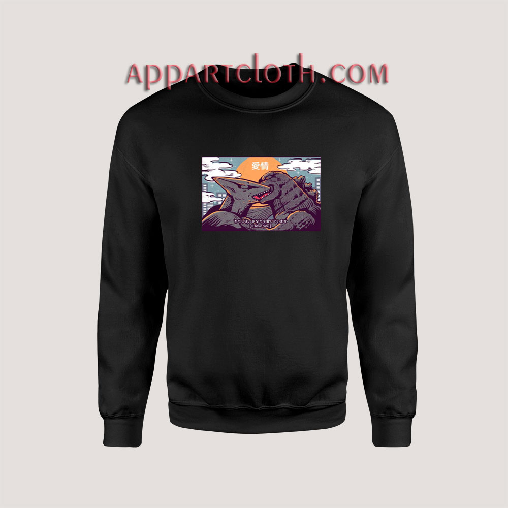 Kaiju Kiss Godzilla Unisex Sweatshirts