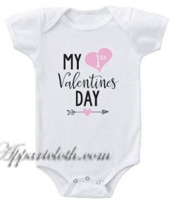 My 1st Valentines Day Funny Baby Onesie