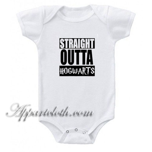Straight Outta Hogwarts Funny Baby Onesie