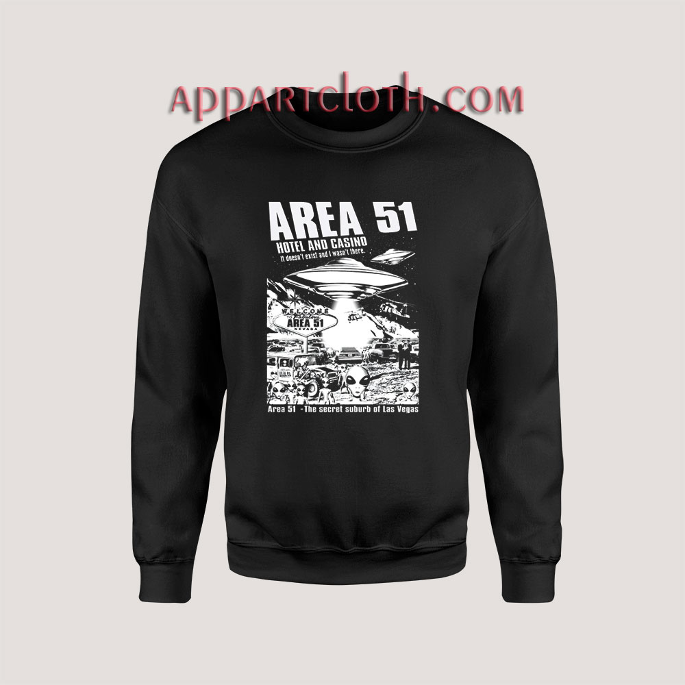 Area 51 Hotel Casino Alien Unisex Sweatshirts
