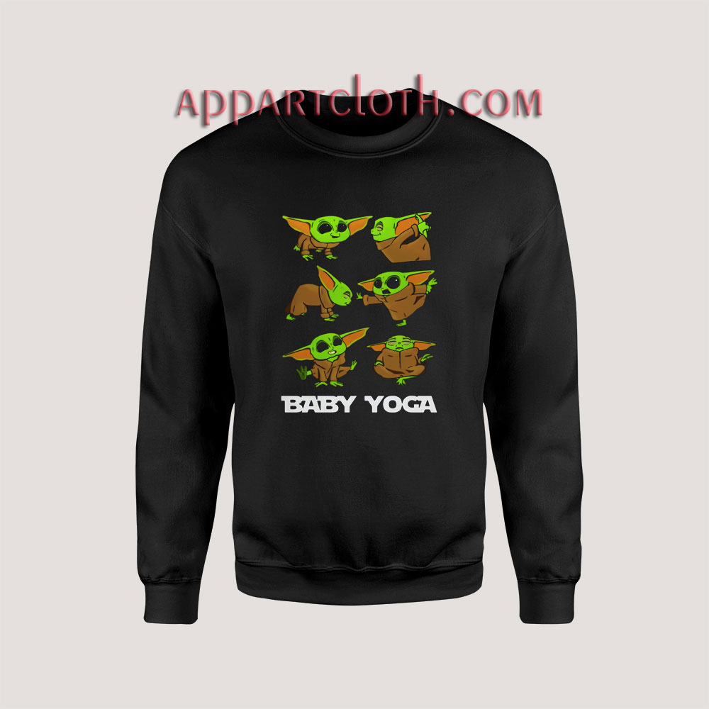 Baby Yoda Doing Yoga The Mandalorian Unisex Sweatshirts