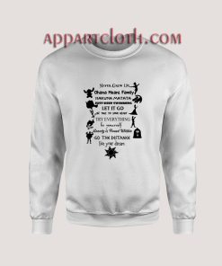 Disney Quote Never Grow Up Unisex Sweatshirts