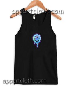 Dripping smiley face Adult tank top