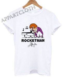 Elton John in the style of Peanuts rocket man Shirts